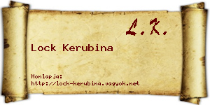 Lock Kerubina névjegykártya